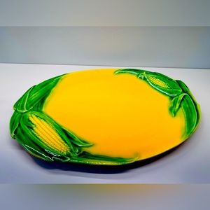 Vintage 1941 Vallona Starr California Corn on Cob Serving Platter Pottery